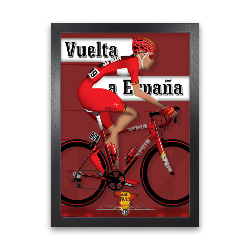 Modern Spanish - Print, Black Framed, 84cm H x 60cm W x 3cm D