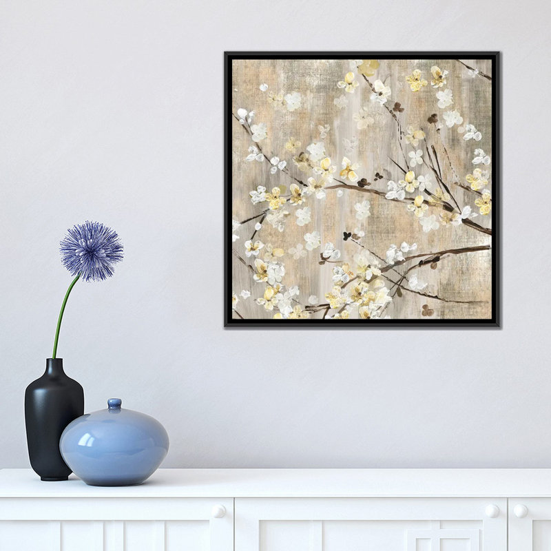 «Pearls», reproduction sur toile, H 26 po x l 26 po x P 1,5 po, Toile avec cadre noir, Pas de tapis