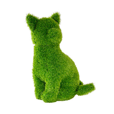 Turf Topiary Seated Cat 22-in