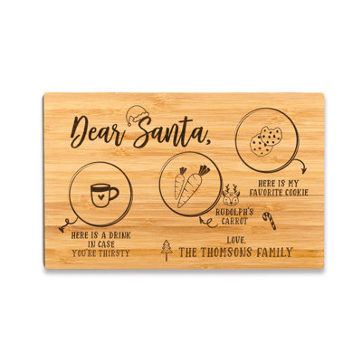 Plaque de biscuit de père Noël personnalisée pour enfants