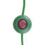 9' Green Indoor Power Extension Cord With 3-Outlets And Safety Lock