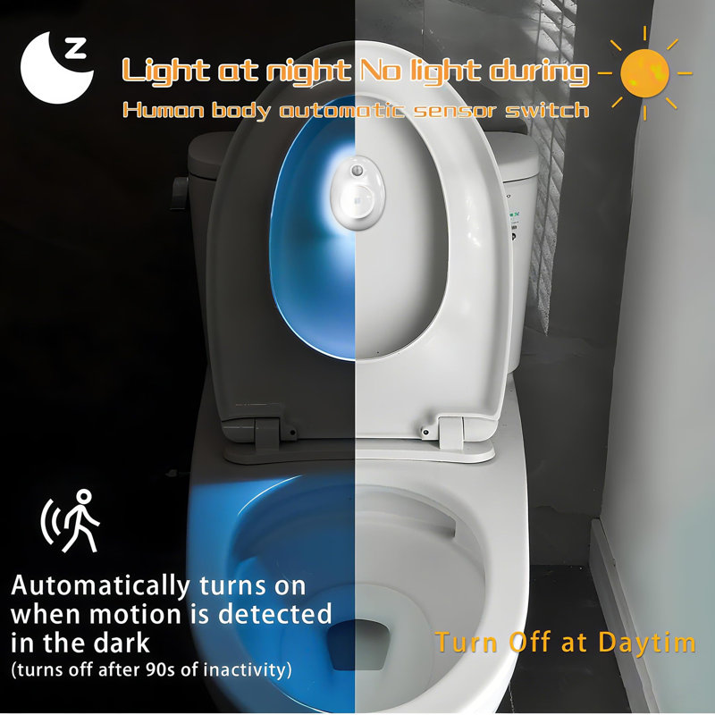 Veilleuse de salle de bain rechargeable sans fil RVB, mini lampe de toilette à DEL magnétique