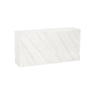 Shear Console Table, Rectangle, White Stone