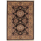 Wool Oriental Area Rug in Black/Brown