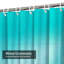 Rideau de douche aquarelle turquoise, vert et bleu avec 12 crochets-1503388024