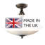 Sackler Glass Semi Flush Mount-28240377