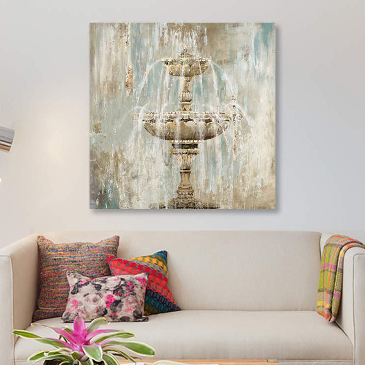 « fontaine », impression sur toile, H 48 po x l 48 po x P 1,5 po