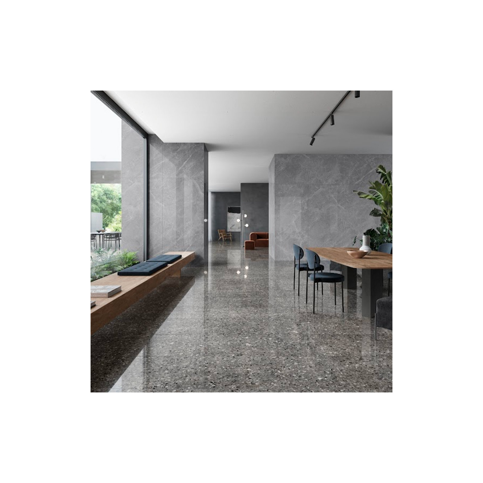 Forage 24" x 24" Matte, Grigio