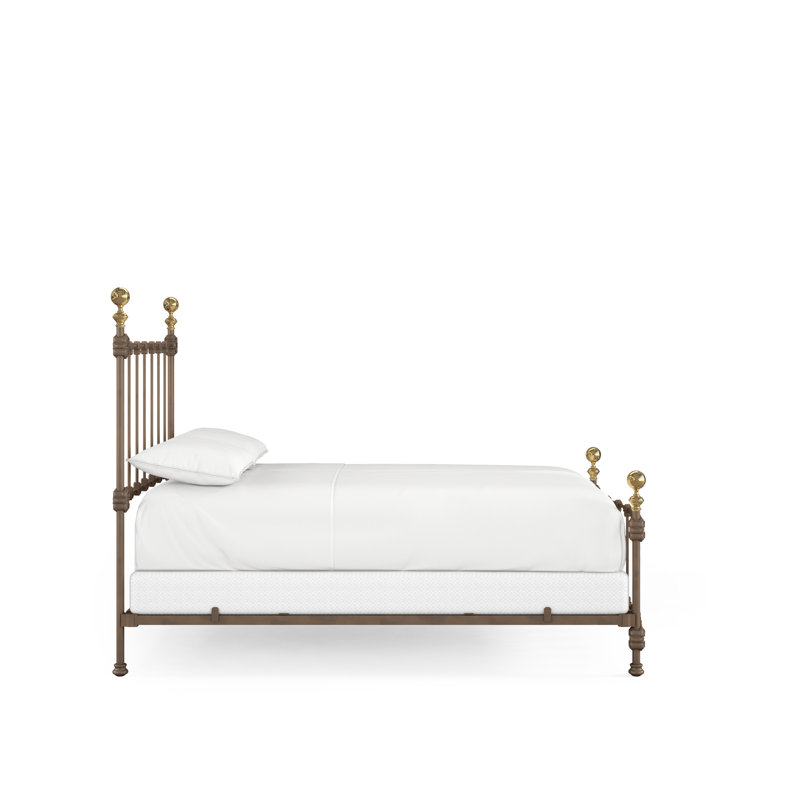 151 Palatial Bed | Complete Standard, Full, Gunmetal/Antique Gold