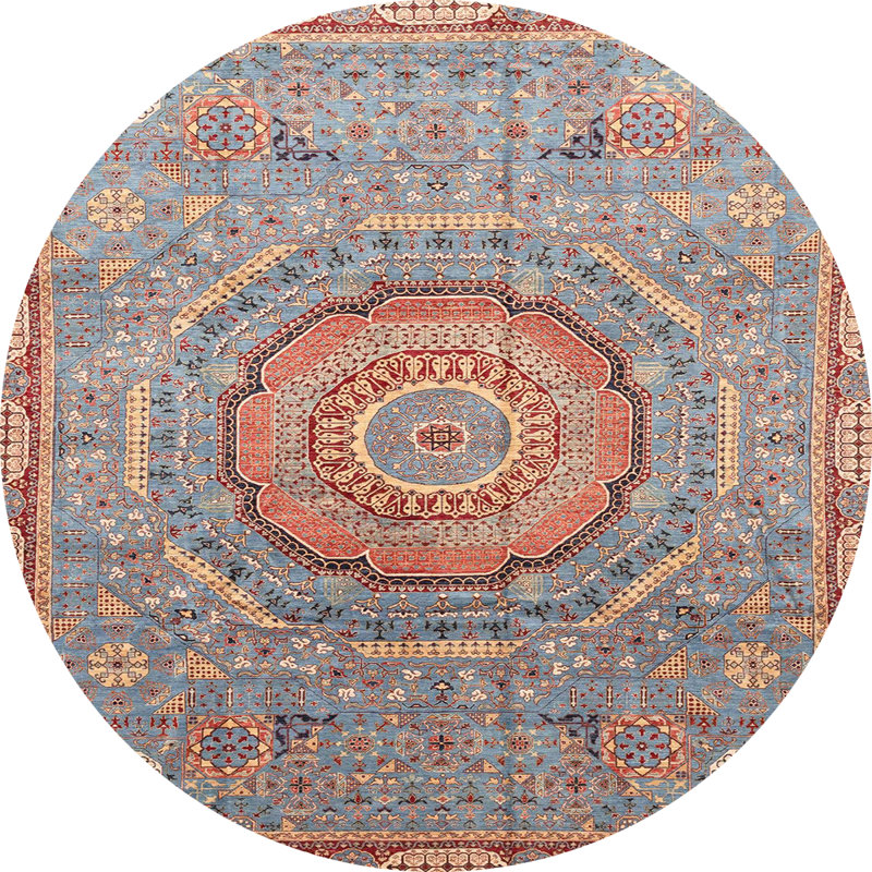 Abstract Indoor Rug, Round 7'