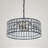 Baconton 3-Light Dimmable Crystal Drum Chandelier