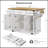 54-inch Large Kitchen Island with Rubber Wood Drop Leaf, Embossed Texture, and Ample Storage on 4 Wheels, Ideal for Modern and Farmhouse Kitchens-1368036132