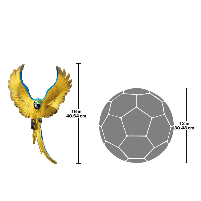 Phineas the Flapping Macaw Bird Wall Décor