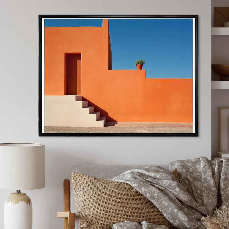 Afrique, paysage, minimalisme, photo I sur toile, Cadre flottant noir, H 12 po x l 20 po