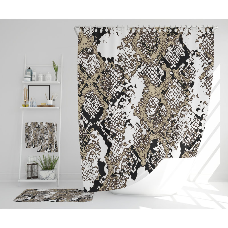 Nazia Polyester Shower Curtain Set