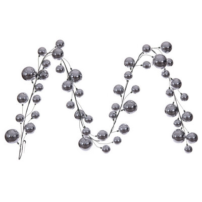 Vickerman 10' Silver Ball Branch Garland