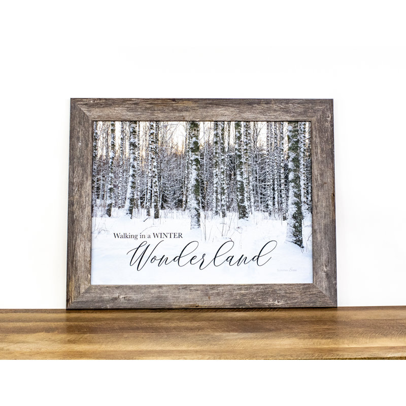 «Walking In A Winter Wonderland Birch Winter Snow», art graphique