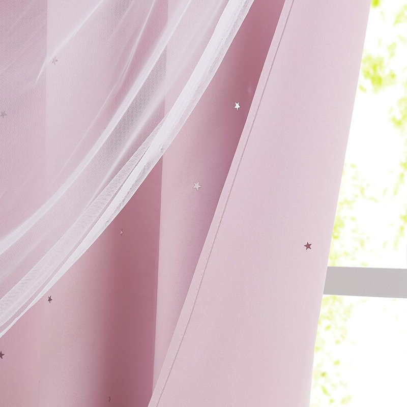 Blackout Curtain Pair, Pink