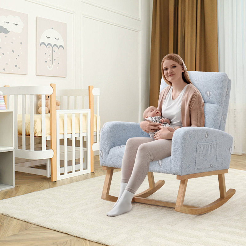 Fauteuil oscillant Teddy, Bleu