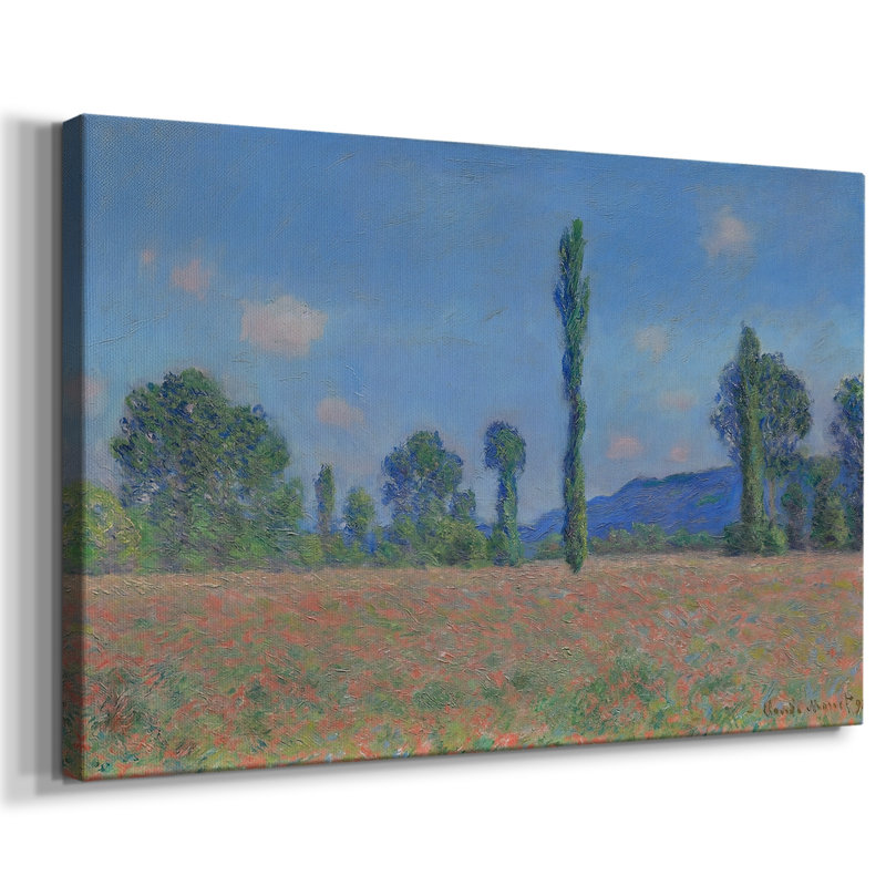 Poppy Field, Giverny-Claude Monet-Gallery Wrapped Canvas-1891, 24 x 36