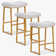 24" Luxuriously Ultra-Soft Wide Cushion Saddle Counter Height Bar Stools With Metal Frame