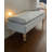 SEAT4U Patzy Bedroom Hallway Linen Blend Ticking Fabric Bench in Azure Blue-1281874799