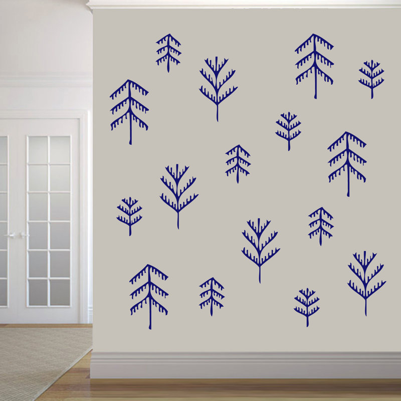 Bartee Abstract Wall Decal, Navy Blue