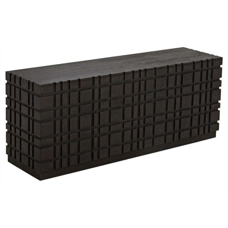 Oslo 12 - Drawer Solid Wood Dresser, Black Wax