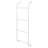 4 Tier Metal Over the Door Towel Rack Bathroom Holder Ladder, Space Saving Over Shower Door Drying Rack for Towels & Blankets, Linens Washcloths Clothing Guest Room Apartment Dorm, (White)