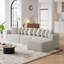 Ensemble de canapé modulaire en chenille Boneless de 131,1 pouces, canapé incurvé moderne en forme de nuage, comprend 10 coussins, canapé d'angle en tissu de salon, canapé modulaire en L (méridienne gauche)-204091782-204091776