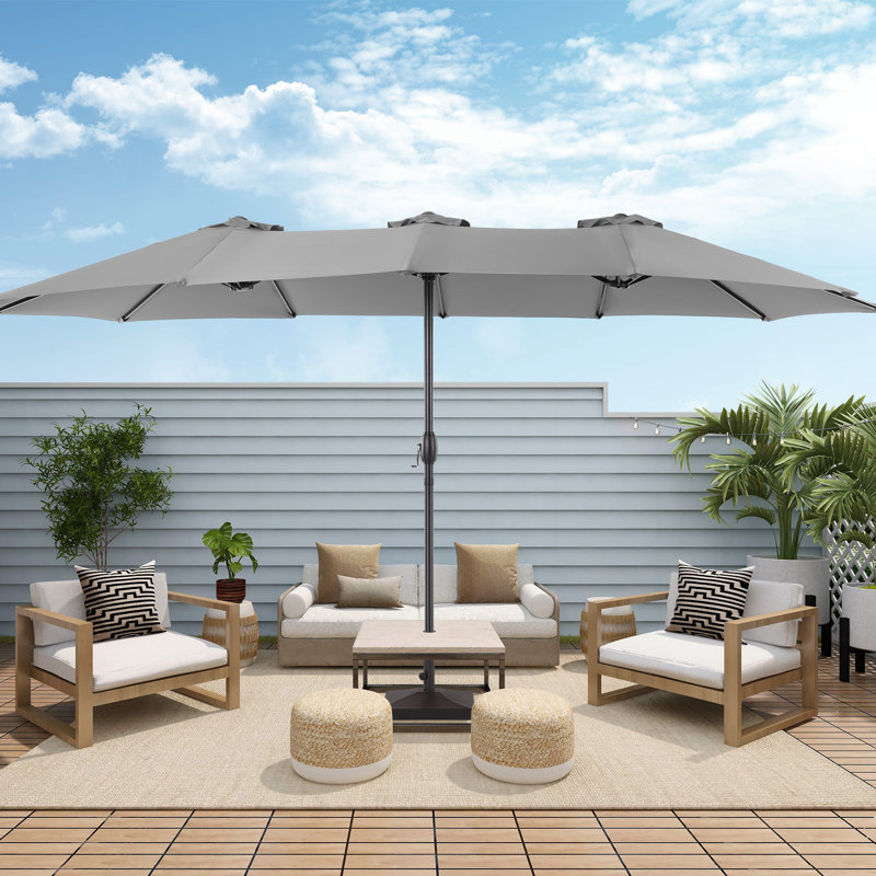 Parasol de marché 108 po Sabrie, Gris