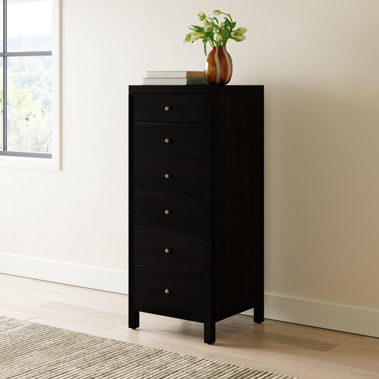 Celine 6-Drawer Lingerie Chest, Antique Coffee