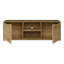 Tasharra Minimalistic TV unit with 2 doors and open shelving, living room, engineered wood, cable management, warm oak decor, 152.6 cm W x 49.7 cm H x 41.4 cm D-1643888718