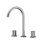Metro Knurled Bathroom Faucet - Widespread - 8" Brass