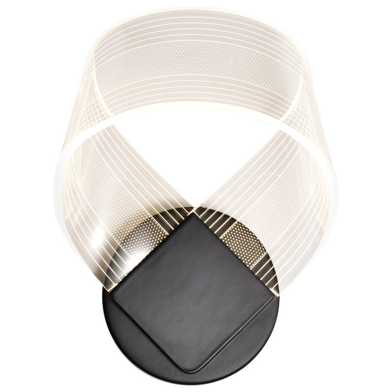 Antor - LED Wall Sconce - Matte Black - Silk Screened Acrylic Lens