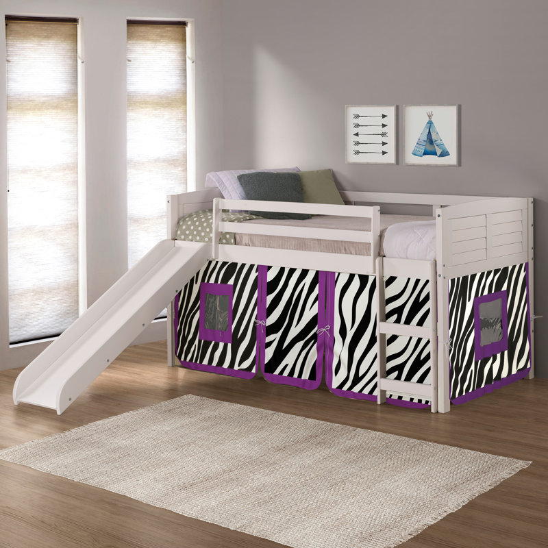 Christiaanse Twin Solid Wood Platform Loft Bed by Harriet Bee, White