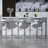 Modern PU Leather Adjustable Counter Height Swivel Barstools(Set Of 2)-500800903