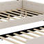 Lit plateforme tapissier avec port USB et gigogne-947101339