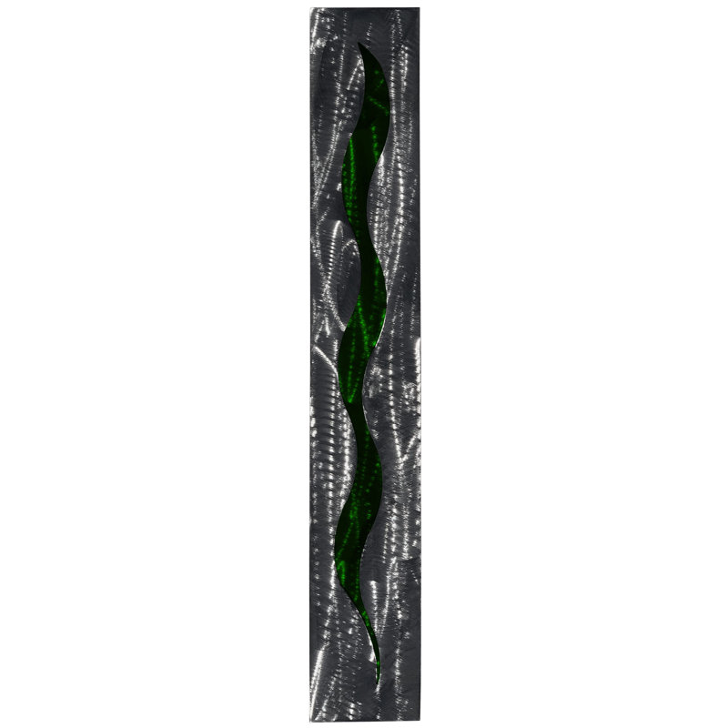 Handmade Modern Abstract Wall Decor on Metal, Candy Green