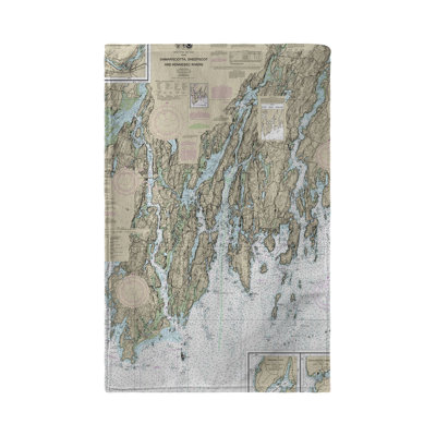 Serviette de cuisine à carte nautique boothbay me