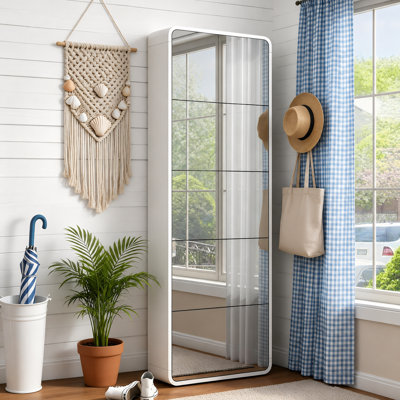 Shoe Cabinet With Full Length Mirror And For Entrance And Bedroom
