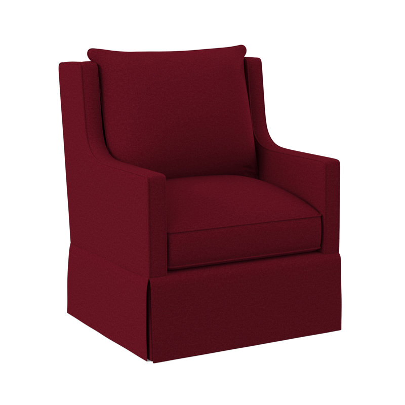 Callum Swivel Armchair, Margaret Lipstick Polyester Blend