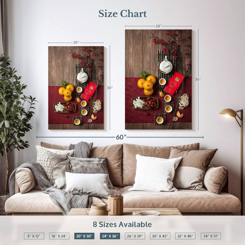 Yarlin Chinese New Year Spread, 36" H x 24" W
