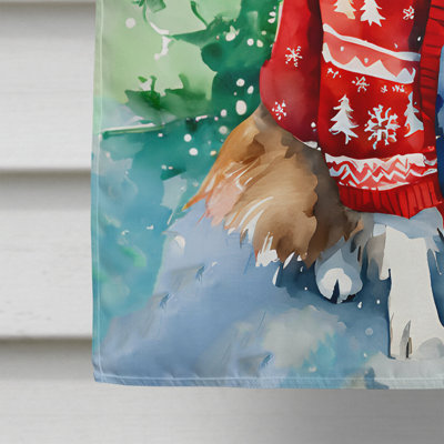 Drapeau de Noël Sheltie