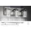 Miroir de salle de bain en nickel brossé (3 lumières, 17 pouces) avec abat-jour en verre transparent-282904082-285548349