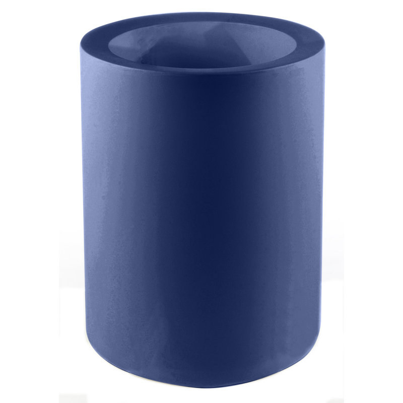 Cilindro - High Resin Pot Planter - Simple, 39.25" H x 19.75" W x 19.75" D, White