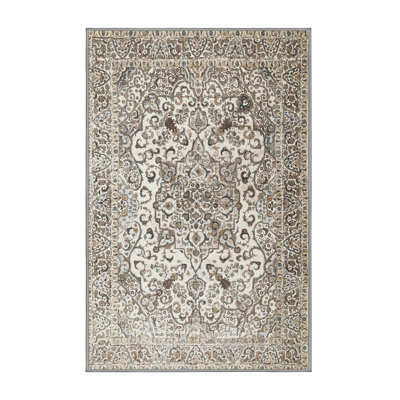 Tapis oriental multicolore tissé à la machine Caymen