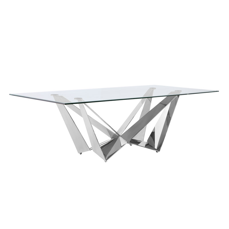 Willemijn Dining Table,dining table,dining room table, Silver, 30" H x 94" L x 46" W