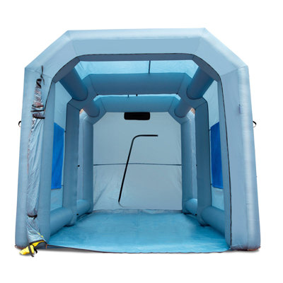 Cabine de peinture gonflable, cabine de pulvérisation gonflable de 13 x 10 x 9 pi, tente de cabine de pulvérisation haute puissance de 950 W, système de filtre à air de tente de peinture de voiture pour station de garage de voiture