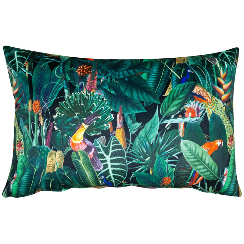 Animal Print Black Cushion, Cover only, 58x38cm